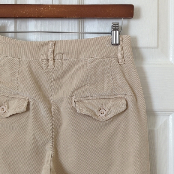 BDG Urban Outfitters Classic Pinwale Corduroy High Waisted Bootcut Pants Cream 2 - Picture 12 of 13